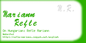 mariann refle business card